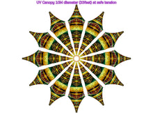 Load image into Gallery viewer, Ayamantra UV Stretch Fractal Canopy Mandala 12/24 Petals 10Meter/33 Feet diameter (Copy) Ayamantra UV Stretch Fractal Canopy Mandala 12/24 Petals 10Meter/33 Feet diameter (Copy) Crealab108