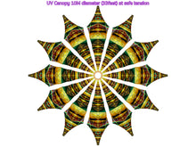 Load image into Gallery viewer, Ayamantra UV Stretch Fractal Canopy Mandala 12/24 Petals 10Meter/33 Feet diameter
