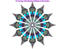 Charger l'image dans la galerie, Unison UV Fractal and Geometry Canopy Mandala 12/24 Petals 10Meter/33 Feet diameter