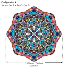 Charger l'image dans la galerie, Unison UV Canopy Set A B C D - trippy psychedelic festival party decor