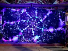 Load image into Gallery viewer, Galactica UV Psychedelic Fractal Tapestry
