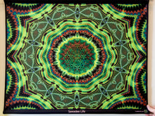 Load image into Gallery viewer, UV psychedelic fractal mandala tapestry party festival decor