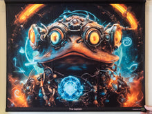 Charger l'image dans la galerie, Psychedelic Buffo steampunk frog UV tapestry by Crealab108 koh Pha-ngan