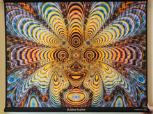 Load image into Gallery viewer, UV psychedelic fractal tapestry wall hanging backdrop ultra violet festival decoration by crealab108 koh pha ngan