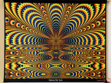 Load image into Gallery viewer, Dance for Sun UV Psychedelic Fractal Mandala Tapestry