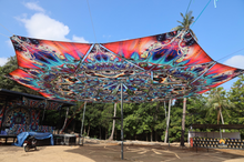 Charger l'image dans la galerie, Unison UV Canopy Set A B C D - trippy psychedelic festival party decor