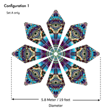 Load image into Gallery viewer, Unison UV Canopy 9 to 24 meter/79Foot - trippy psychedelic festival party decor Unison UV Canopy 9 to 24 meter/79Foot - trippy psychedelic festival party decor Crealab108