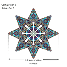 Load image into Gallery viewer, Unison UV Canopy 9 to 24 meter/79Foot - trippy psychedelic festival party decor Unison UV Canopy 9 to 24 meter/79Foot - trippy psychedelic festival party decor Crealab108