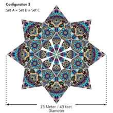 Load image into Gallery viewer, Unison UV Canopy 9 to 24 meter/79Foot - trippy psychedelic festival party decor Unison UV Canopy 9 to 24 meter/79Foot - trippy psychedelic festival party decor Crealab108