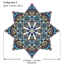 Charger l'image dans la galerie, Unison UV Canopy Set A B C D - trippy psychedelic festival party decor