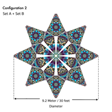 Charger l'image dans la galerie, Unison UV Canopy Set A B C D - trippy psychedelic festival party decor