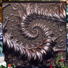 Charger l'image dans la galerie, The Dark Psychedelic trippy 3D Fractal UV Tapestry by Crealab108 Kho Pha Ngan