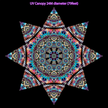 Load image into Gallery viewer, Unison UV Canopy 9 to 24 meter/79Foot - trippy psychedelic trance festival party decor by Crealab108