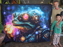 Load image into Gallery viewer, Crealab108 Horizontal Tapestry 150/200cm - 59/78inches eyelets on reinforced band finishing The Supervisor UV Tapestry The Supervisor UV Tapestry