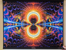 Load image into Gallery viewer, Crealab108 Horizontal Tapestry 70/80cm - 26/31.5inches pockets up/down finishing Infinity Gate UV Trippy Psychedelic Fractal Tapestry Infinity Gate UV Trippy Psychedelic Fractal Tapestry