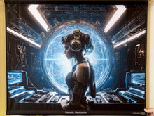 Load image into Gallery viewer, Crealab108 Horizontal Tapestry 70/80cm - 26/31.5inches pockets up/down finishing Melodic Meditation UV Psychedelic Fractal DJ Mandala Tapestry Melodic Meditation UV Psychedelic Fractal DJ Mandala Tapestry