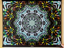 Load image into Gallery viewer, Crealab108 Horizontal Tapestry 70/80cm - 26/31.5inches pockets up/down finishing Nova UV Psychedelic Fractal Mandala Tapestry Nova UV Psychedelic Fractal Mandala Tapestry