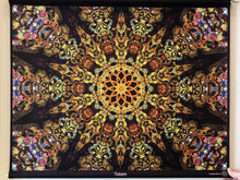 Load image into Gallery viewer, Crealab108 Horizontal Tapestry 70/80cm - 26/31.5inches pockets up/down finishing Totem UV Psychedelic Fractal Mandala Tapestry Totem UV Psychedelic Fractal Mandala Tapestry