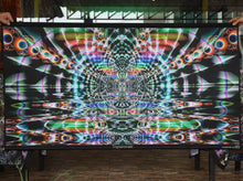 Load image into Gallery viewer, Crealab108 Horizontal Tapestry 75/150cm - 29.5/59 inches pockets finishing Triptaminal UV Psychedelic Fractal Tapestry Triptaminal UV Psychedelic Fractal Tapestry