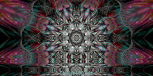 Load image into Gallery viewer, Crealab108 Horizontal Tapestry 75/150cm - 29.5/59 inches pockets finishing Winita UV Psychedelic Fractal Tapestry Winita UV Psychedelic Fractal Tapestry