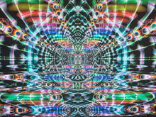 Load image into Gallery viewer, Crealab108 Horizontal Tapestry Triptaminal UV Psychedelic Fractal Tapestry Triptaminal UV Psychedelic Fractal Tapestry