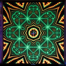 Load image into Gallery viewer, Zicvibes Trippy UV Psychedelic Fractal Mandala Tapestry - Crealab108