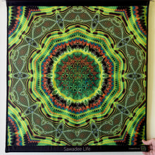 Load image into Gallery viewer, Crealab108 Square Tapestry 75/75cm - 29.5/29.5inches pockets up/down finishing Sawadee Life Psychedelic Sacred Geometry Fractal UV Tapestry Sawadee Life Psychedelic Sacred Geometry Fractal UV Tapestry