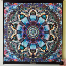 Load image into Gallery viewer, Crealab108 Square Tapestry 75/75cm - 29.5/29.5inches pockets up/down finishing Unison Psychedelic Fractal UV Tapestry Unison Psychedelic Fractal UV Tapestry