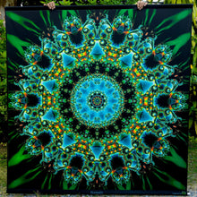 Load image into Gallery viewer, Borealis Psychedelic Fractal Mandala UV tapestry - Crealab108