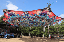 Load image into Gallery viewer, Crealab108 UV Canopy Unison UV Canopy Set A B C D - trippy psychedelic festival party decor Unison UV Canopy Set A B C D - trippy psychedelic festival party decor