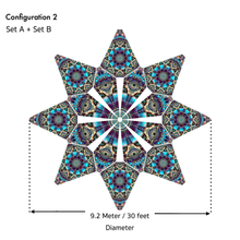 Load image into Gallery viewer, Crealab108 UV Canopy Unison UV Canopy Set A B C D - trippy psychedelic festival party decor Unison UV Canopy Set A B C D - trippy psychedelic festival party decor