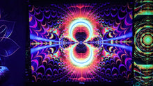 Load and play video in Gallery viewer, Infinity Gate UV Trippy Psychedelic Fractal Tapestry - Crealab108
