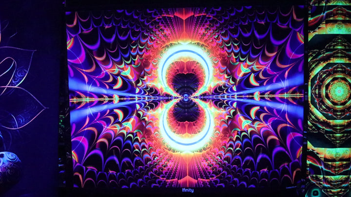 Infinity Gate UV Trippy Psychedelic Fractal Tapestry - Crealab108