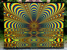 Load image into Gallery viewer, Trippy UV Psychedelic Fractal Tapestry - Crealab108 - parties home and festival decoration