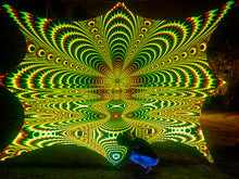 Load image into Gallery viewer, UV Giant stretch fractal tapestry Dance for sun by crealab108