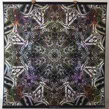 Charger l'image dans la galerie, UV psychedelic fractal Mandala tapestry