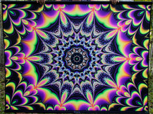 Load image into Gallery viewer, UV psychedelic fractal tapestries home parties festival decor by Crealab108 koh Pha ngan