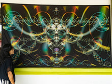 Load image into Gallery viewer, Let's Dance UV Psychedelic Fractal Tapestry - Crealab108