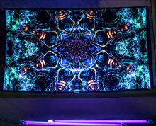 Load image into Gallery viewer, Divina UV Psychedelic Fractal Tapestry - Crealab108