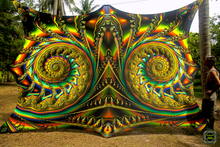 Load image into Gallery viewer, Cameleon UV Psychedelic Fractal Tapestry - Crealab108