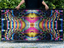 Load image into Gallery viewer, Crealab108 Horizontal Tapestry 75/150cm - 29.5/59 inches pockets finishing Experimental Area UV Psychedelic Fractal Tapestry Experimental Area UV Psychedelic Fractal Tapestry
