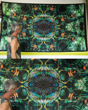 Load image into Gallery viewer, Divina UV Psychedelic Fractal Tapestry - Crealab108