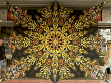 Load image into Gallery viewer, Crealab108 Horizontal Tapestry Totem UV Psychedelic Fractal Mandala Tapestry Totem UV Psychedelic Fractal Mandala Tapestry