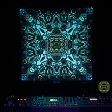 Load image into Gallery viewer, Antika Psychedelic Fractal Mandala UV Tapestry - Crealab108