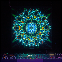 Load image into Gallery viewer, Borealis Psychedelic Fractal Mandala UV tapestry - Crealab108