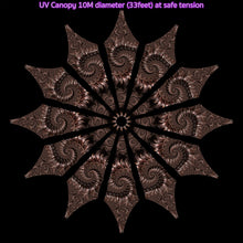 Load image into Gallery viewer, YV Psychedelic fractal party trippy canopy by Crealab108 Koh Pha Ngan
