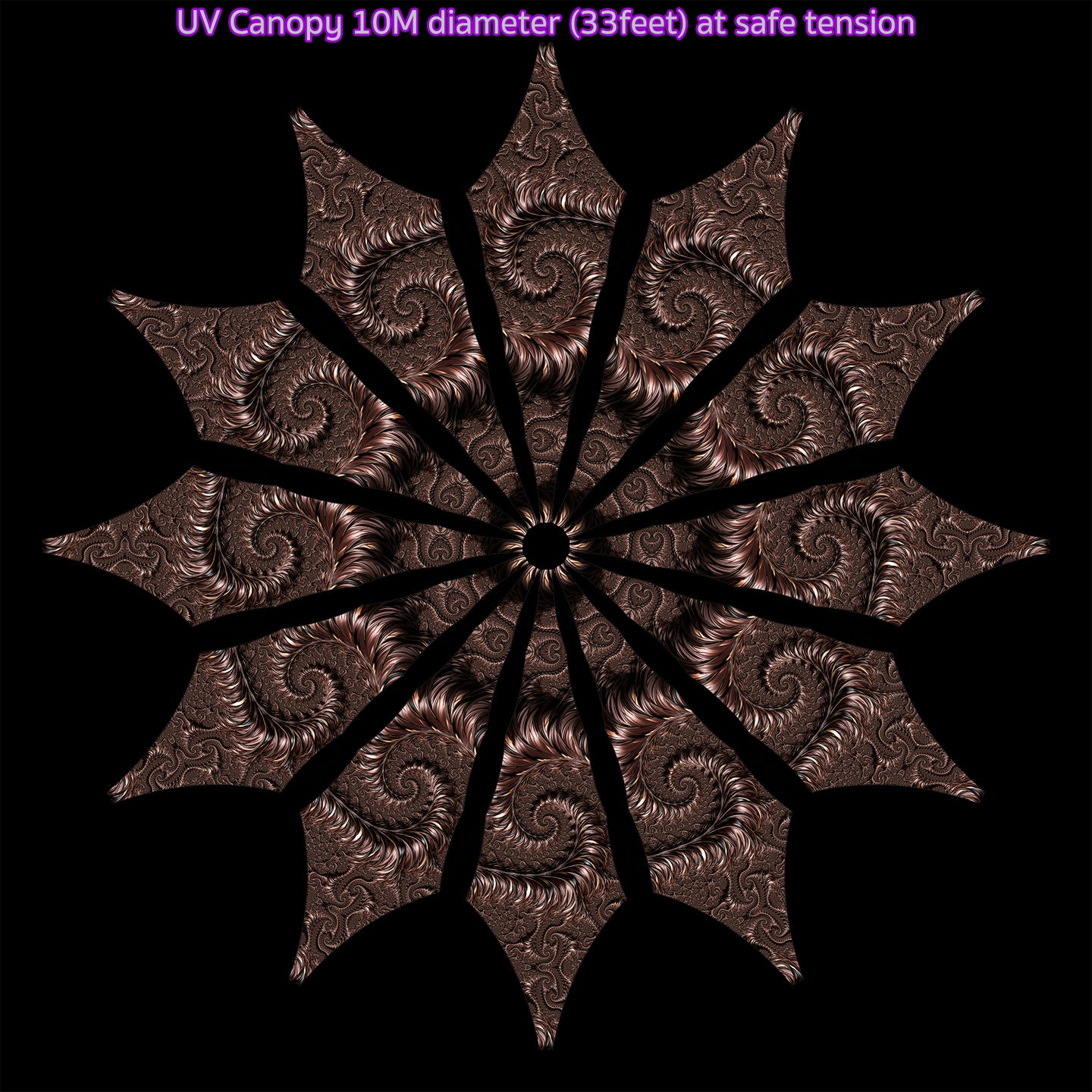 YV Psychedelic fractal party trippy canopy by Crealab108 Koh Pha Ngan