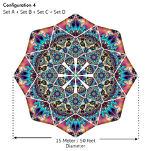 Load image into Gallery viewer, Unison UV Canopy 9 to 24 meter/79Foot - trippy psychedelic festival party decor Unison UV Canopy 9 to 24 meter/79Foot - trippy psychedelic festival party decor Crealab108
