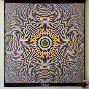 Flicker UV Psychedelic Geometry Tapestry by Crealab108 Koh Pha Ngan