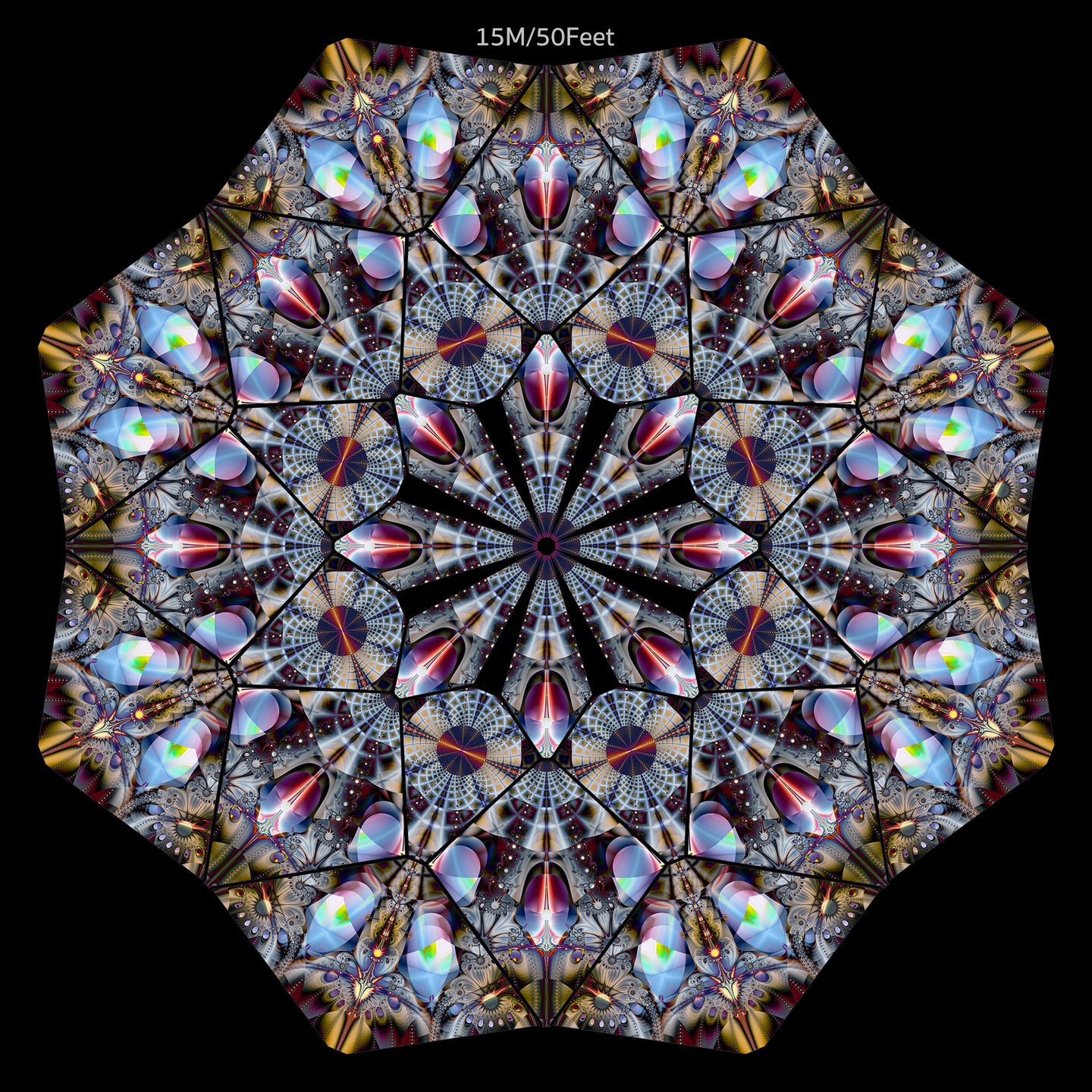 Over dimension UV Canopy Set A B C D - trippy psychedelic festival party decor